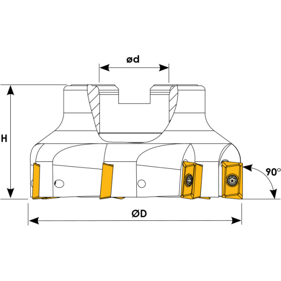 Eckmesserkopf für APKT 1604 Wendeplatten Durchmesser 125mm-Beschreibung lesen