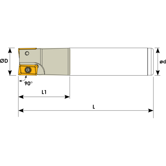 Schaftfräser für APKT 0903 Wendeplatten Durchmesser 16mm und Länge 150mm-Beschreibung lesen