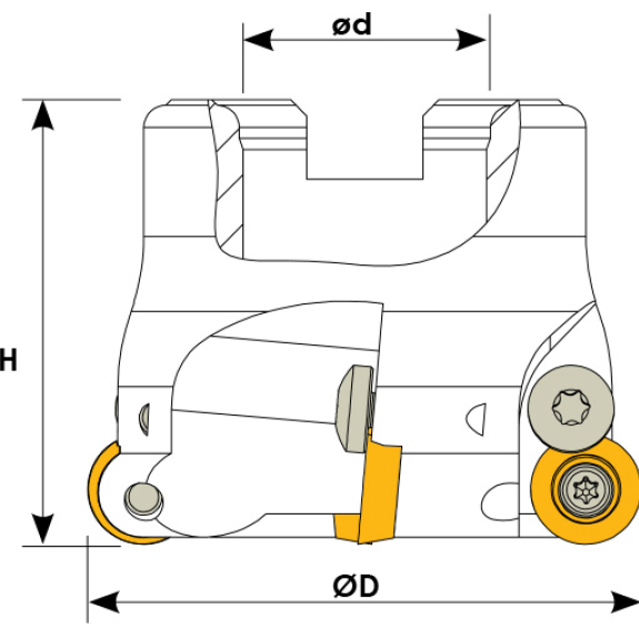 Rundplattenfräser für RDMT 1003 Wendeplatten Durchmesser 40mm und 3 Schneiden-Beschreibung lesen