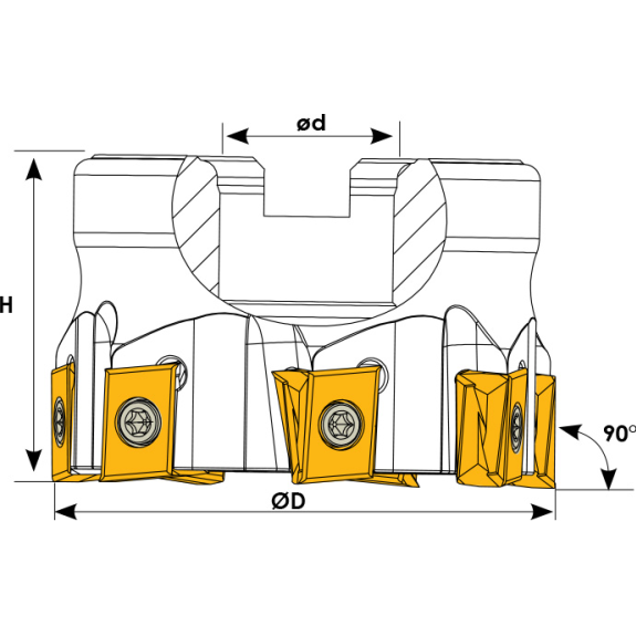Eckmesserkopf für LNMT 1306 Wendeplatten Durchmesser 50mm-Beschreibung lesen