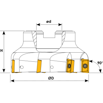 Eckmesserkopf für APKT 1604 Wendeplatten Durchmesser 200mm-Beschreibung lesen