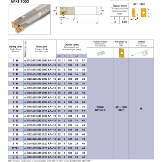 Schaftfräser für APXT 1003 Wendeplatten Durchmesser 32mm und Länge 100mm-Beschreibung lesen