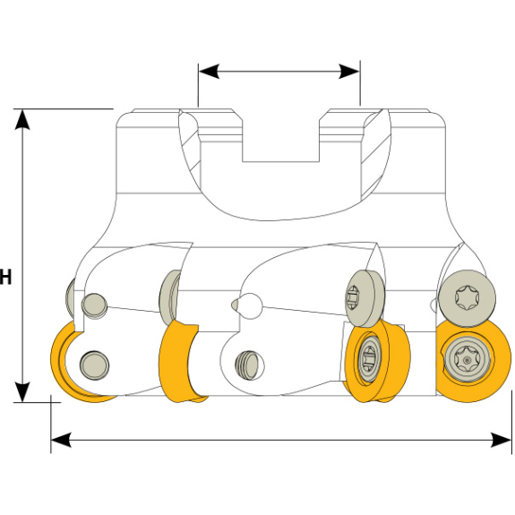 Rundplattenfräser für RDMT 12T3 Wendeplatten Durchmesser 40mm und 3 Schneiden-Beschreibung lesen