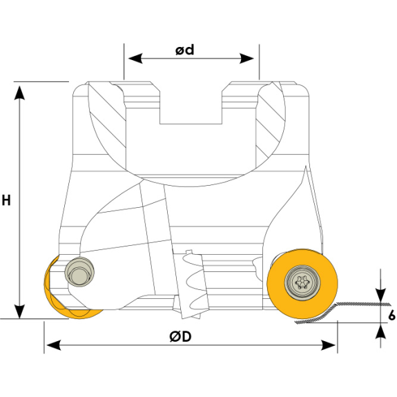 Rundplattenfräser für RCKT 1204 Wendeplatten Durchmesser 50mm-Beschreibung lesen