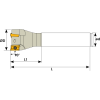 Schaftfräser für R390 1704 Wendeplatten Durchmesser 25mm und Länge 120mm