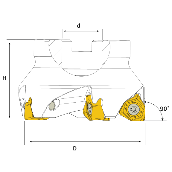 Eckmesserkopf für WNMU 0806 Wendeplatten Durchmesser 50mm-Beschreibung lesen