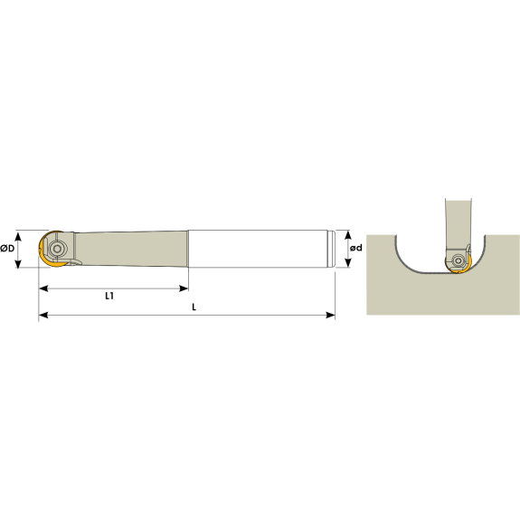 Schaftfräser für P32 Wendeplatten Durchmesser 10mm-Beschreibung lesen
