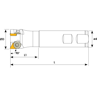 Schaftfräser für TPKN 1103-2204 Wendeplatten Durchmesser 32mm-Beschreibung lesen