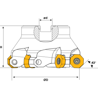Planmesserkopf für ODHT 0605 Wendeplatten Durchmesser 125mm-Beschreibung lesen