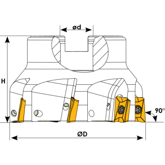 Eckmesserkopf für APMT 11T3 Wendeplatten Durchmesser 50mm-Beschreibung lesen