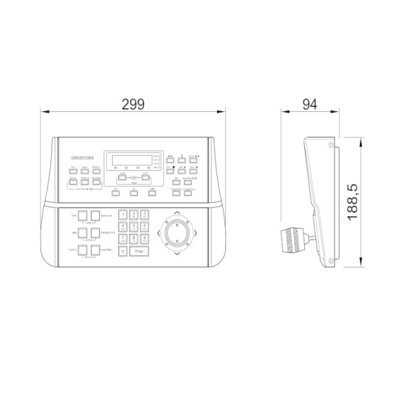 Gkb-A0110m, Grundig PTZ-Steuerpult mit diversen Protokollen (u.a. Grundig, Pelco-D, Pelco-P) für entsprechende Speed-Do Gkb-A0110m, Grundig PTZ-Steuerpult mit diversen Protokollen (u.a. Grundig, Pelco-D, Pelco-P) für entsprechende Speed-Do-Beschreibung lesen