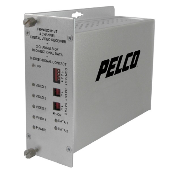 Pelco FTV40D2S1ST, 4 channel 10-bit digital video multiplexer 2 data bi-directional & 1 contact closure bi-directional Pelco FTV40D2S1ST, 4 channel 10-bit digital video multiplexer 2 data bi-directional & 1 contact closure bi-directional-Beschreibung lesen