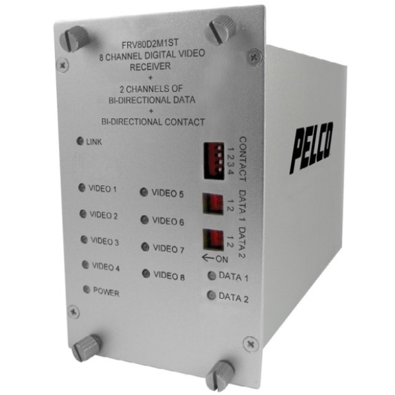 Pelco FTV80D2M1ST, 8 canaux 10 bits Video Multiplexeur 2 Data Bi-Direction et 1 Contact Clôture Bidirectionnelle-Leggi tutto
