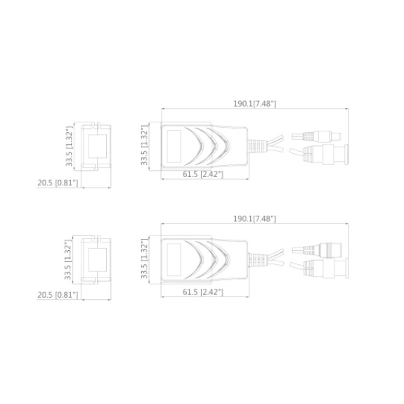 Dahua - PFM802 - Balun, - Passiv 1 Kanal Balun - Videosignalübertragung und Spannungsübertragung über CAT Kabel - Unter Dahua - PFM802 - Balun, - Passiv 1 Kanal Balun - Videosignalübertragung und Spannungsübertragung über CAT Kabel - Unter-Beschreibung lesen