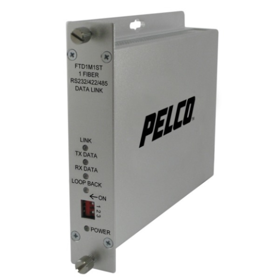 Pelco FTD1M1ST, RS232/RS422/RS485 data transceiver TX multimode ST connector-Leer más