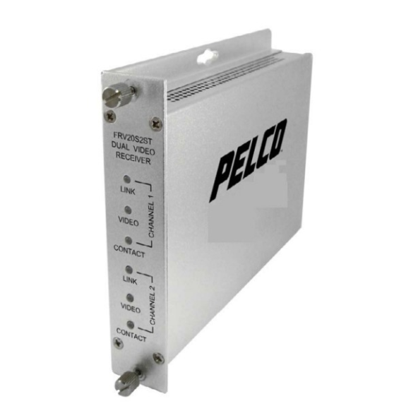 Pelco FRV20M2ST, 2 channel 10-bit digital video 2 fiber receiver multimode ST connector-Beschreibung lesen
