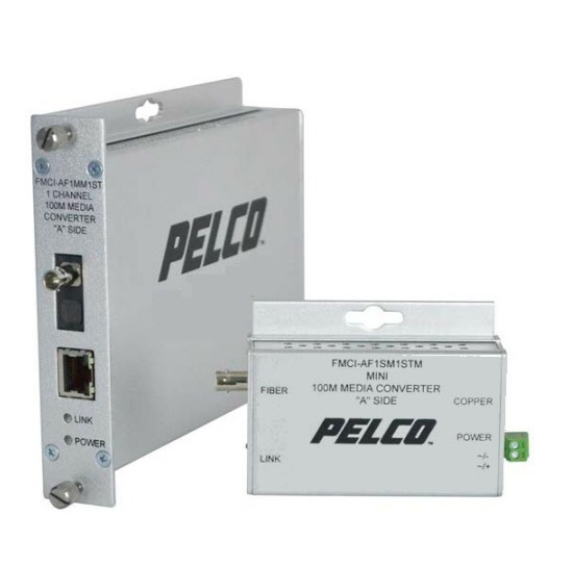 Pelco FMCI-BF1MM1ST, 100Mbps Media Converter (B), ST Connector, mm, 1 fiber-Beschreibung lesen