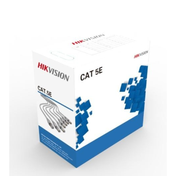 Hikvision DS-1LN5E-E/E, UTP CAT 5E, 305 meters, Core diameter: 0.45mm, OFC, CMX, CPR, gray, CPR Eca level-Leggi tutto