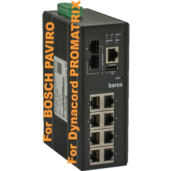 barox LT-L802GBTME/BO, Switche für Hutschienenmontage, 1GBit/s, mit Management, erweiterter Temperaturbereich, 8x10/100 barox LT-L802GBTME/BO, Switche für Hutschienenmontage, 1GBit/s, mit Management, erweiterter Temperaturbereich, 8x10/100-Beschreibung lesen