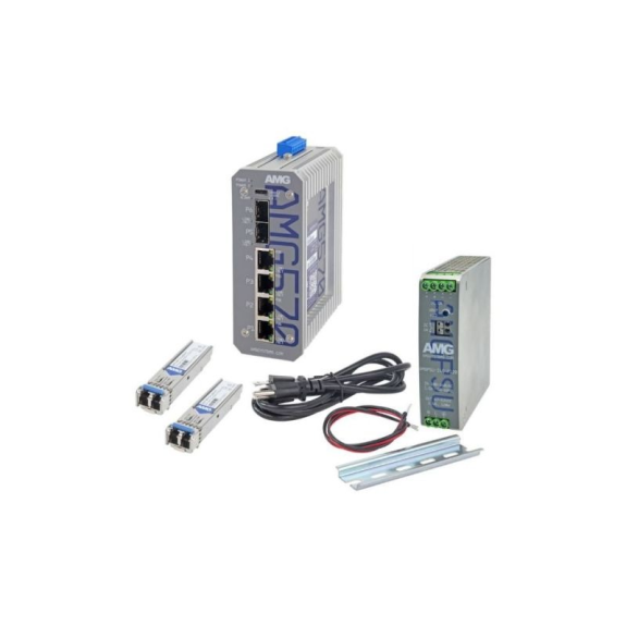 Industrieller 6 Port Managed PoE Switch Kit AMG570-4GAT-2S-P120-KS1-Beschreibung lesen