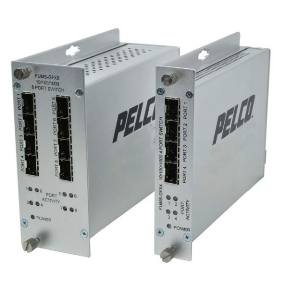 Pelco FUMS-GFX4, Unmanaged Switch, 4 Port, 1000Mbps, SFP Sold Separately-Beschreibung lesen