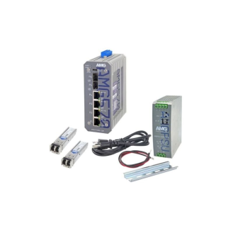 Industrieller 6 Port Managed PoE Switch Kit AMG570-2GBT-2GAT-2S-P240-KM1-Beschreibung lesen