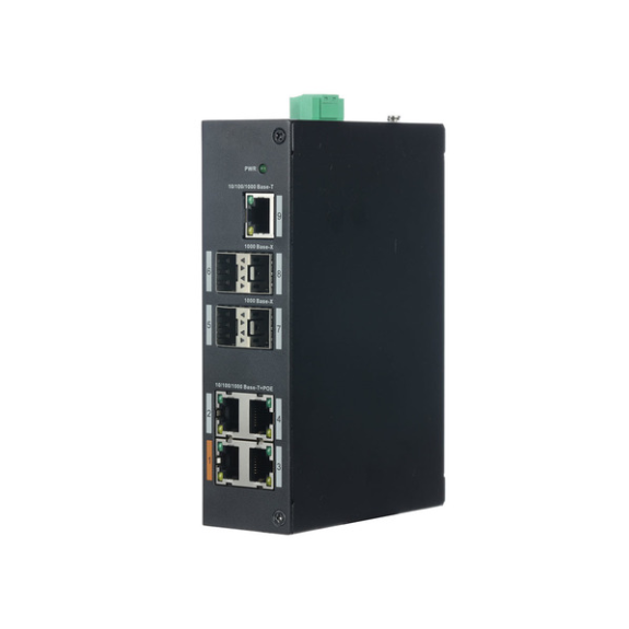 L-SW-04096 ITS, 9-port Switch,4xPoE, 4x SFP, 1xGbE 96W, RJ45 10/100/1000-Leer más