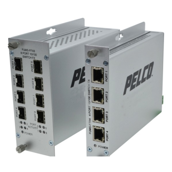 Pelco FUMS-FFX8, Unmanaged Switch, 8 Port, 100Mbps, 8 Fiber, SFP Sold Separately-Leggi tutto
