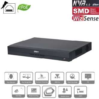 Dahua - NVR5216-16P-EI - NVR - 16 Kanal - 16 PoE, - 16 Kanal/16 PoE NVR/WizSense - H.265+/H.265/H.264+/H.264/MJPEG Code-Beschreibung lesen