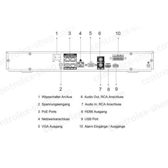 Netzwerk-Videorekorder mit 4 Kanälen und 4 PoE-Ports Netzwerk-Videorekorder mit 4 Kanälen und 4 PoE-Ports-Beschreibung lesen