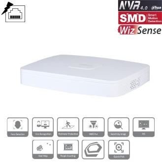 Dahua - NVR4108-8P-EI - NVR - 8 Kanal - 8 PoE, - 8 Kanal/8 PoE Port NVR - H.265+/H.265/H.264+/H.264/MJPEG Codec - Max 8-Beschreibung lesen