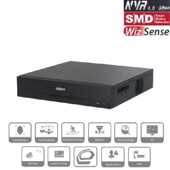 Dahua - NVR5864-EI - NVR - 64 Kanal, - 64 Kanal NVR/WizSense - H.265+/H.265/H.264+/H.264/MJPEG Codec - Max 384Mbps Band-Beschreibung lesen
