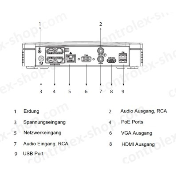 Netzwerk-Videorekorder mit 4 Kanälen und 4 PoE-Ports Netzwerk-Videorekorder mit 4 Kanälen und 4 PoE-Ports-Beschreibung lesen