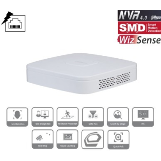 Dahua - NVR4104-P-EI - NVR - 4 Kanal - 4 PoE, - 4 Kanal/4 PoE Port NVR - H.265+/H.265/H.264+/H.264/MJPEG Codec - Max 80-Beschreibung lesen