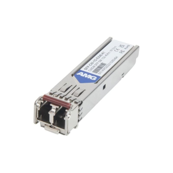 SFP-CW-1G-EX40-61 AMG Systems, SFP, 1Gb/s, Doppelfaser, Singlemode, 40km Reichweite Tx/Rx: 1610nm, LC, DDM, DWDM-Leer más