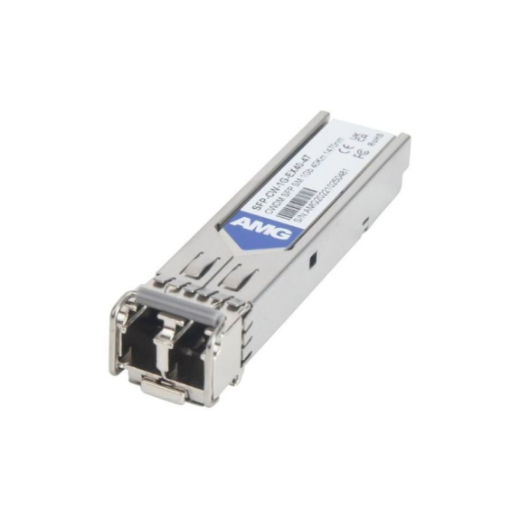 SFP-CW-1G-EX40-47 AMG Systems, SFP, 1Gb/s, Doppelfaser, Singlemode, 40km Reichweite Tx/Rx: 1470nm, LC, DDM, DWDM-Leer más