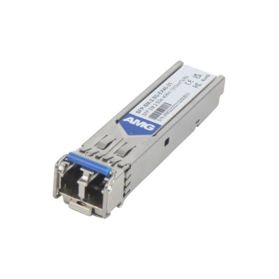 SFP-SM-2.5G-EX40-31 AMG Systems, SFP, 2.5Gb/s, Doppelfaser, Singlemode, 40km Reichweite Tx/Rx: 1310nm, LC, DDM SFP-SM-2.5G-EX40-31 AMG Systems, SFP, 2.5Gb/s, Doppelfaser, Singlemode, 40km Reichweite Tx/Rx: 1310nm, LC, DDM-Beschreibung lesen