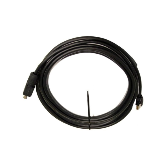 Network Cable Cat7 5 m Dallmeier, Netzwerkkabel Cat7 mit STX V4 RJ45 auf RJ45 Stecker, schwarz, UV-beständig und flexib-Beschreibung lesen