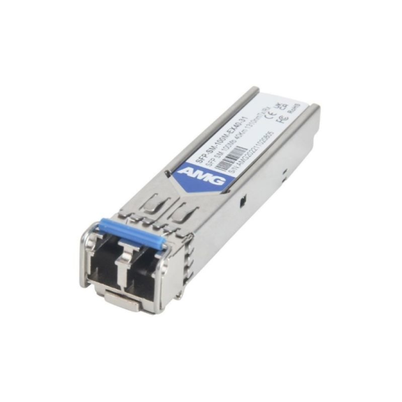 SFP-SM-100M-EX40-31 AMG Systems, SFP, 100Mb/s, Doppelfaser, Singlemode, 40km Reichweite Tx/Rx: 1310nm, LC, DDM SFP-SM-100M-EX40-31 AMG Systems, SFP, 100Mb/s, Doppelfaser, Singlemode, 40km Reichweite Tx/Rx: 1310nm, LC, DDM-Beschreibung lesen