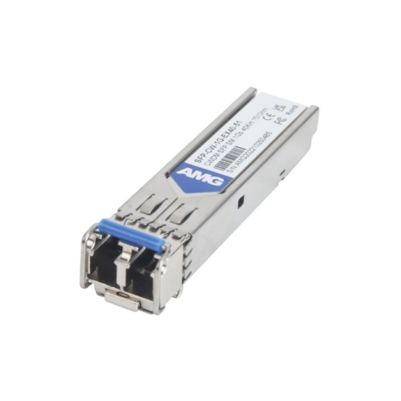 SFP-CW-1G-EX40-51 AMG Systems, SFP, 1Gb/s, Doppelfaser, Singlemode, 40km Reichweite Tx/Rx: 1510nm, LC, DDM, DWDM-Leer más