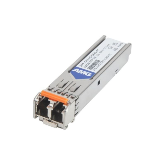 SFP-CW-1G-EX40-41 AMG Systems, SFP, 1Gb/s, Doppelfaser, Singlemode, 40km Reichweite Tx/Rx: 1410nm, LC, DDM, DWDM-Leer más