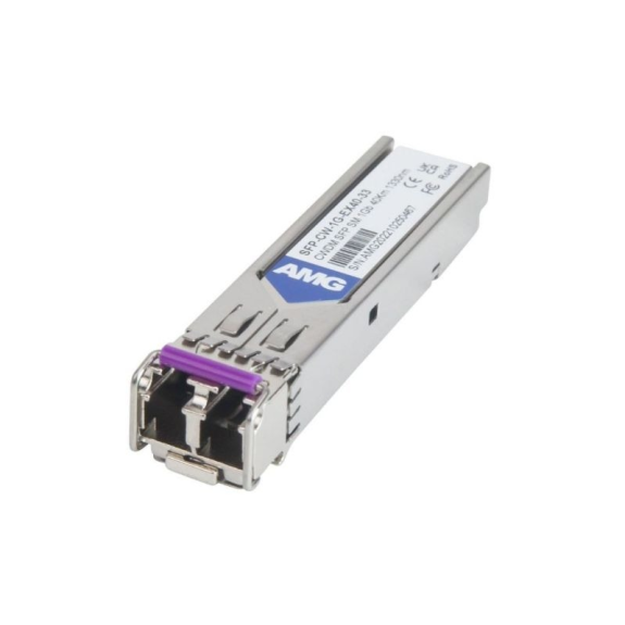 SFP-CW-1G-EX40-33 AMG Systems, SFP, 1Gb/s, Doppelfaser, Singlemode, 40km Reichweite Tx/Rx: 1330nm, LC, DDM, DWDM-Leer más