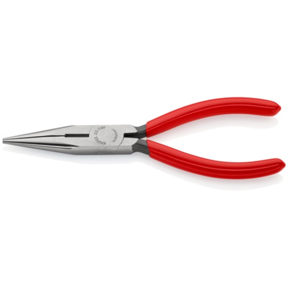 Alicates de punta larga KNIPEX, 160 mm, rectos, cabeza pulida, mango de plástic Alicates de punta larga KNIPEX, 160 mm, rectos, cabeza pulida, mango de plástic-Leer más