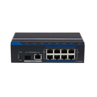 IAM-5SE1008MUB , Gigabit Switch, 8xPoE 100Mbps, 1x RJ45, 1x SFP 1000Mbps, Unmanaged, Industrie Design-Beschreibung lesen