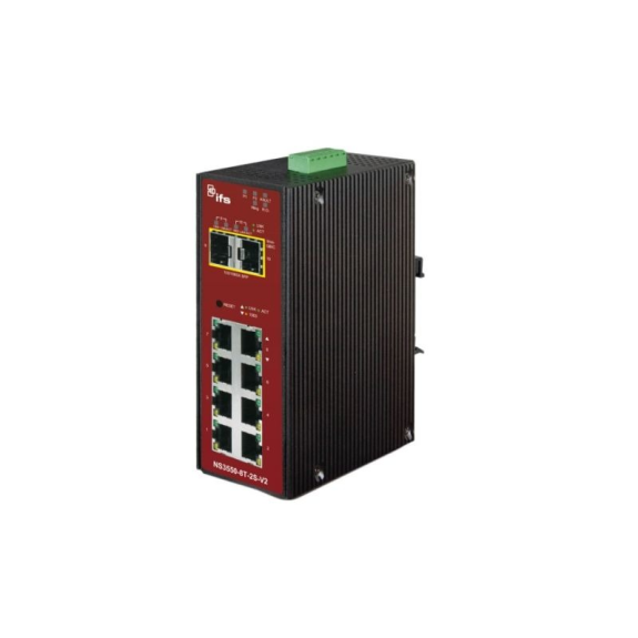 Switch Gigabit Industriell Gemanagt NS3550-8T-2S-V2, 8 Ports, 2x SFP 24VAC Switch Gigabit Industriell Gemanagt NS3550-8T-2S-V2, 8 Ports, 2x SFP 24VAC-Beschreibung lesen