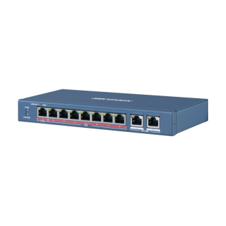 DS-3E0310HP-E(O-STD) Hikvision, Ethernet Switch, unmanaged 8x RJ45, 2x RJ45 Uplink, PoE 110W, 48VAC-Beschreibung lesen
