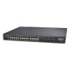 CWGE26FX2TX24MSPOE, Gigabit Switch, Managed, 19 Zoll, 22xRJ45, 2xRJ45/SFP, 2x SFP, PoE+, 230VAC, -10°C bis +60°C