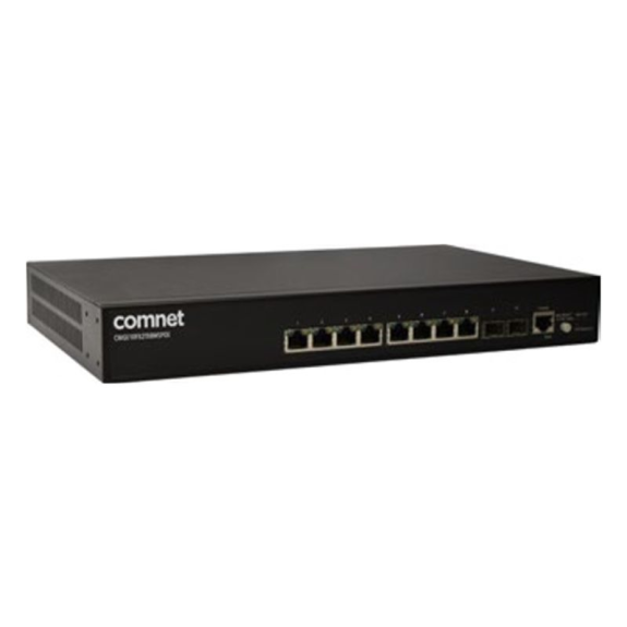 Managed Gigabit Switch CWGE10FX2TX8MSPOE, 8xRJ45, 2xSFP, 19 Zoll, 1RU, 30W PoE+, 230VAC-Beschreibung lesen
