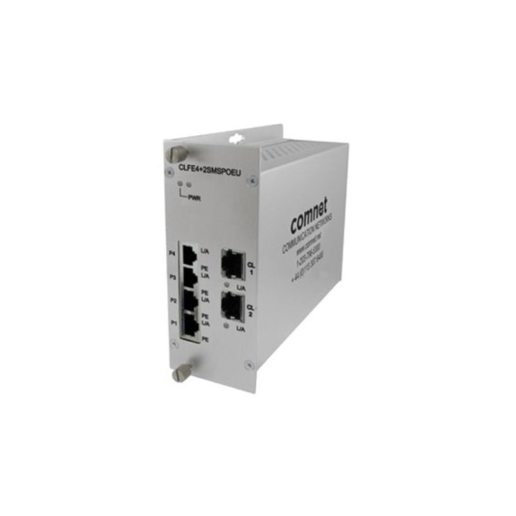 CLFE4+2SMSPOEC ComNet, Switch, Self Managed, 4x RJ45 10/100Mbit, PoE 30W, 2x Coax, 48VDC CLFE4+2SMSPOEC ComNet, Switch, Self Managed, 4x RJ45 10/100Mbit, PoE 30W, 2x Coax, 48VDC-Beschreibung lesen