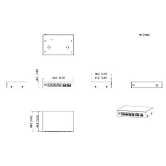 Dahua - PFS3006-4ET-60-V2 - Switch - 4 PoE, - 6 Port PoE Switch - 4x PoE Ethernet Port 10/100 Mbps - 2x Uplink Ethernet-Beschreibung lesen